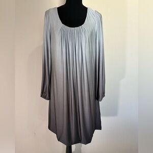 Oleg Cassini Ombre Long Sleeve Dress